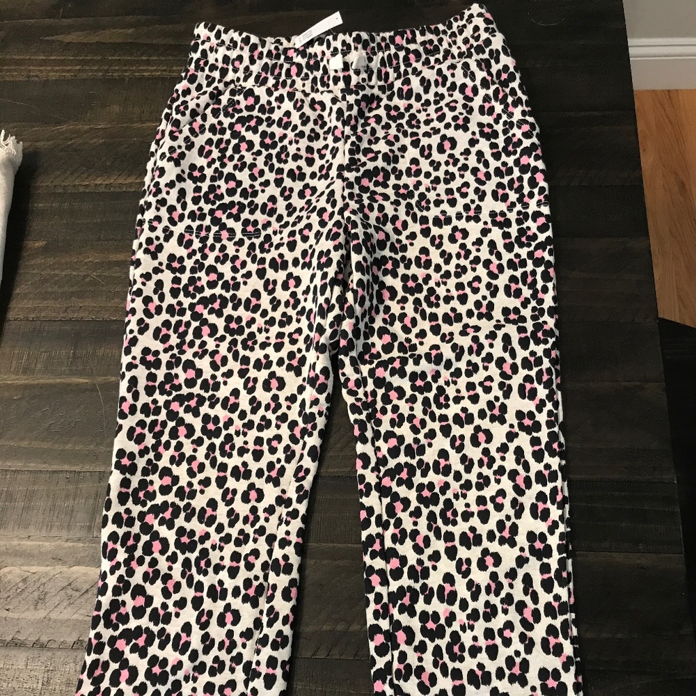 Girls Gap long knit pants size 12 leopard print